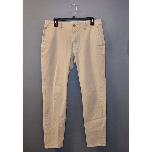 Bonobos Chino Pants Men's 32x32 Beige Khaki Slim Taper Stretch Preppy Lot Of 2 - Picture 2 of 7